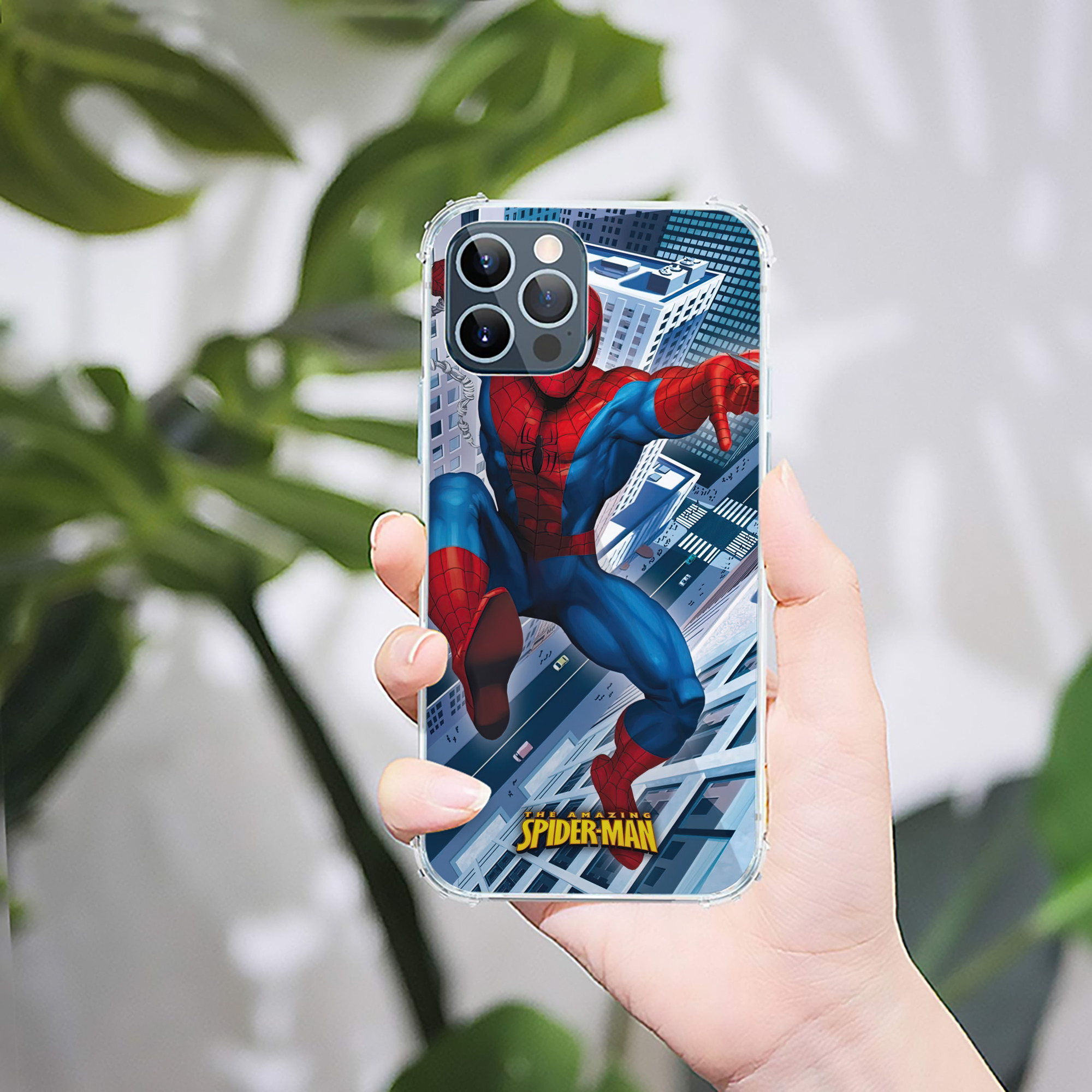 （画像用） Spider Man スパイダーマン 【iPhone 12シリーズ対応】透明スマホケース（クリアソフトケース）